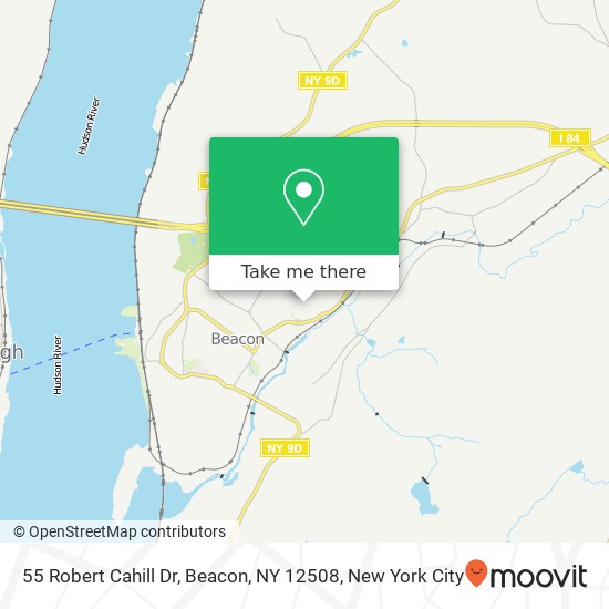 Mapa de 55 Robert Cahill Dr, Beacon, NY 12508