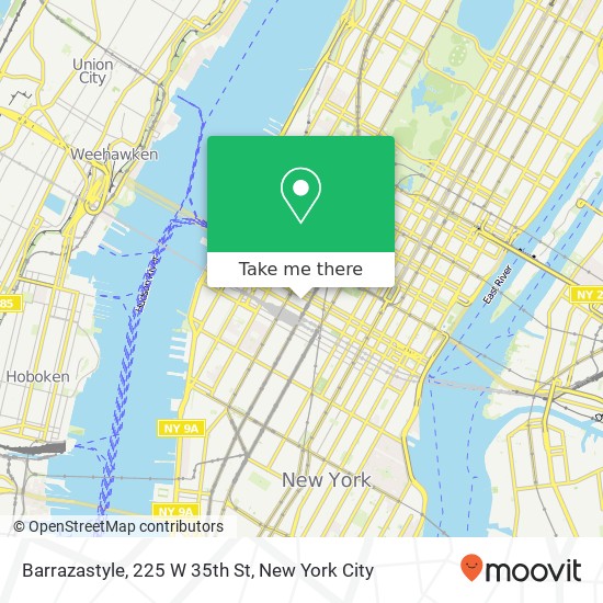 Mapa de Barrazastyle, 225 W 35th St