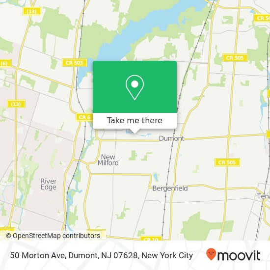 Mapa de 50 Morton Ave, Dumont, NJ 07628