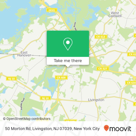 Mapa de 50 Morton Rd, Livingston, NJ 07039