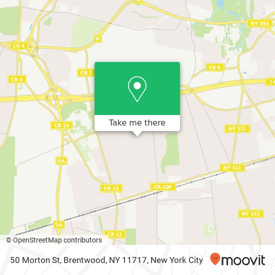 Mapa de 50 Morton St, Brentwood, NY 11717