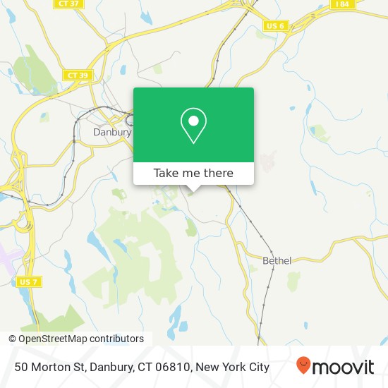 Mapa de 50 Morton St, Danbury, CT 06810