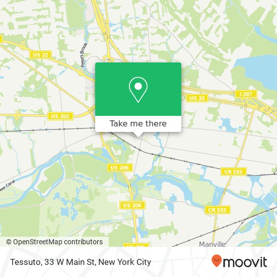 Mapa de Tessuto, 33 W Main St