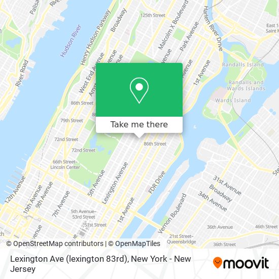 Mapa de Lexington Ave (lexington 83rd)