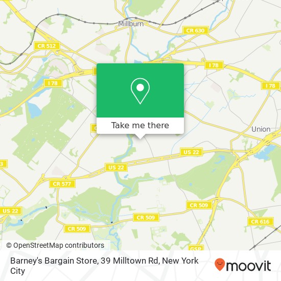 Barney's Bargain Store, 39 Milltown Rd map