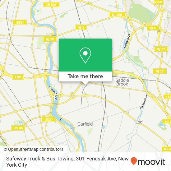 Safeway Truck & Bus Towing, 301 Fencsak Ave map