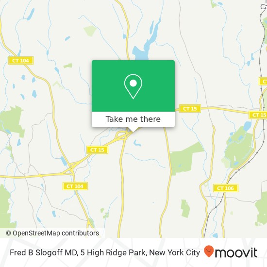 Mapa de Fred B Slogoff MD, 5 High Ridge Park