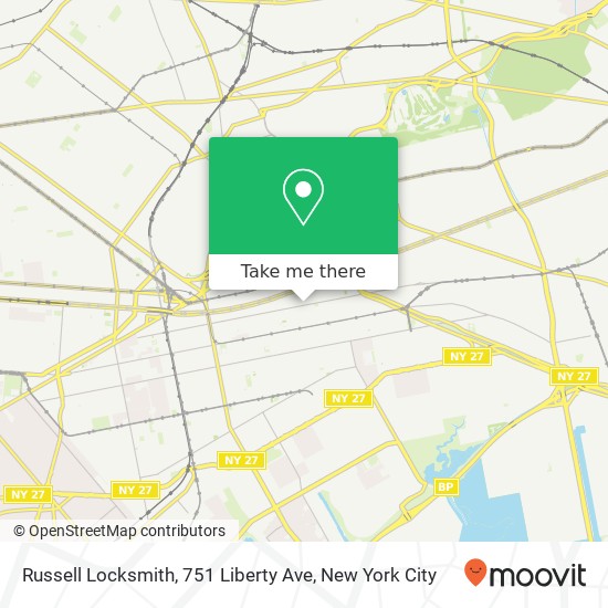 Mapa de Russell Locksmith, 751 Liberty Ave