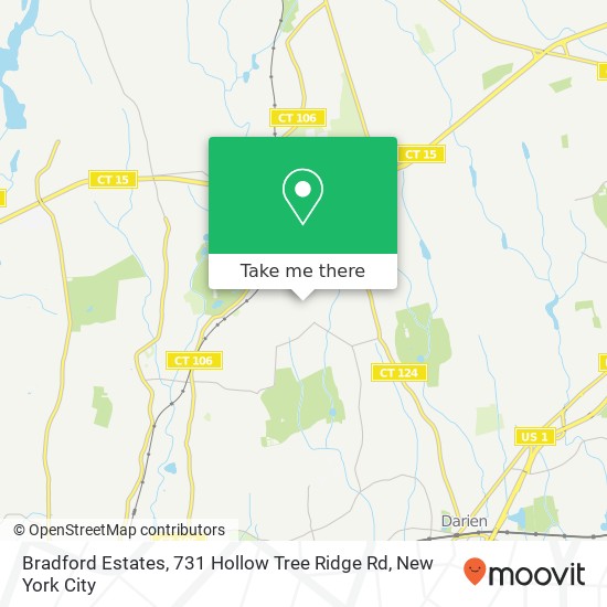 Mapa de Bradford Estates, 731 Hollow Tree Ridge Rd