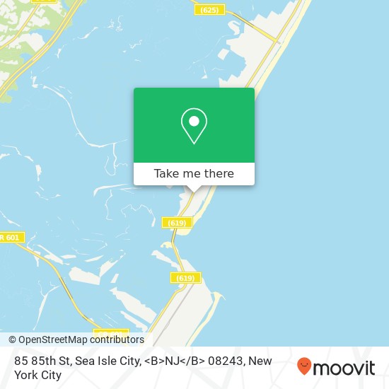 Mapa de 85 85th St, Sea Isle City, <B>NJ< / B> 08243