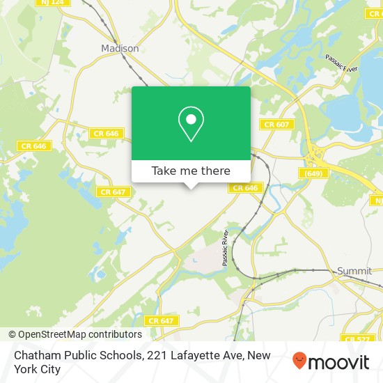 Mapa de Chatham Public Schools, 221 Lafayette Ave