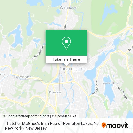Mapa de Thatcher McGhee's Irish Pub of Pompton Lakes, NJ