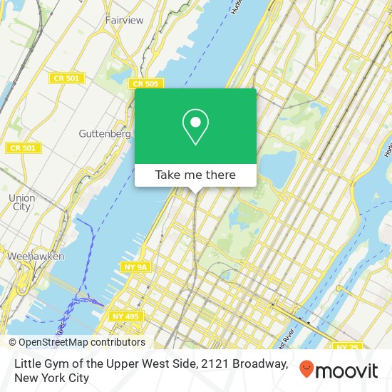 Mapa de Little Gym of the Upper West Side, 2121 Broadway