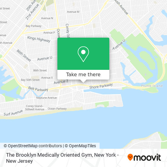 The Brooklyn Medically Oriented Gym map