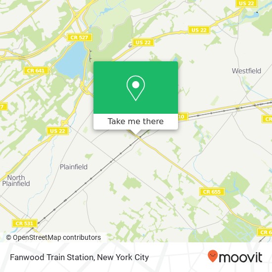 Mapa de Fanwood Train Station