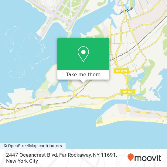 Mapa de 2447 Oceancrest Blvd, Far Rockaway, NY 11691