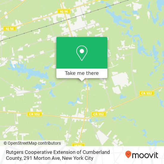 Mapa de Rutgers Cooperative Extension of Cumberland County, 291 Morton Ave