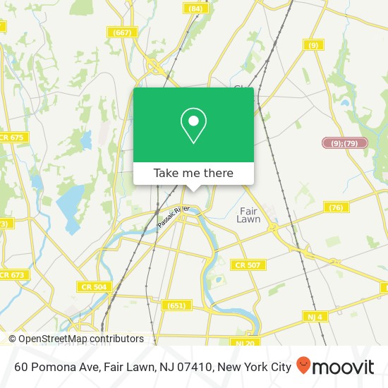 60 Pomona Ave, Fair Lawn, NJ 07410 map