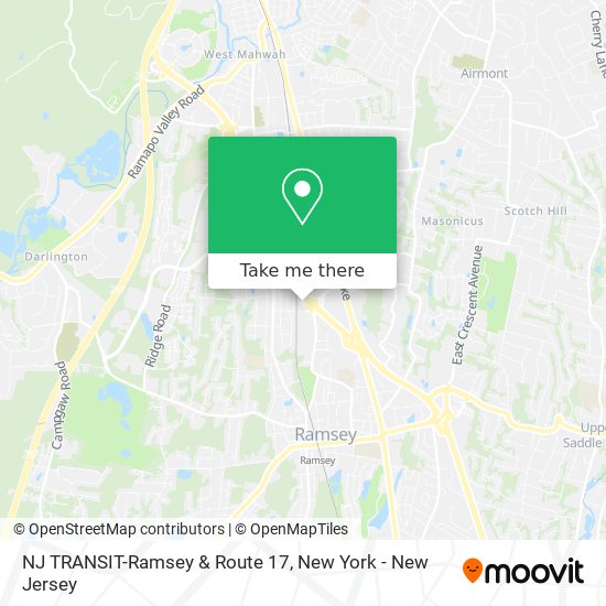 NJ TRANSIT-Ramsey & Route 17 map