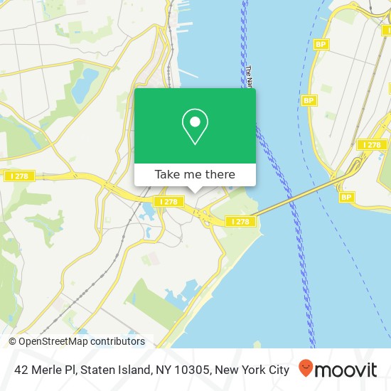 Mapa de 42 Merle Pl, Staten Island, NY 10305