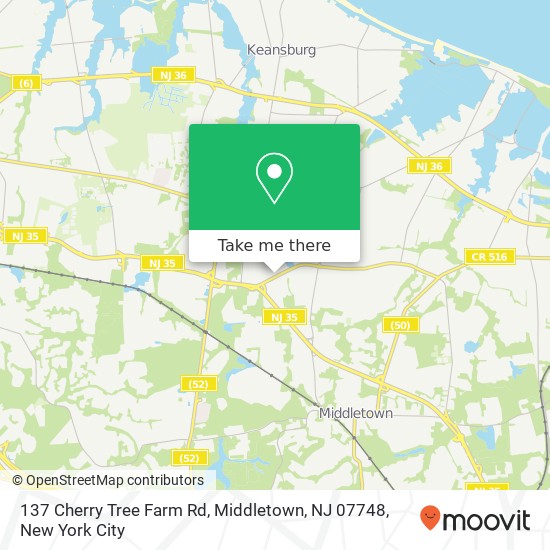 Mapa de 137 Cherry Tree Farm Rd, Middletown, NJ 07748