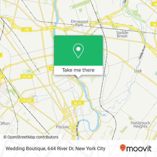 Mapa de Wedding Boutique, 644 River Dr