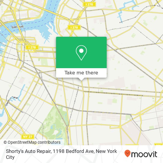 Shorty's Auto Repair, 1198 Bedford Ave map