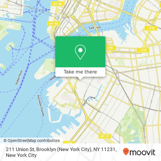 Mapa de 211 Union St, Brooklyn (New York City), NY 11231