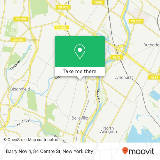 Barry Novin, 84 Centre St map