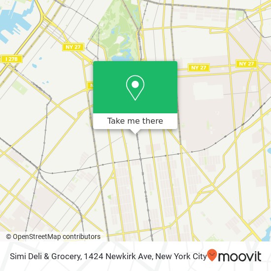 Mapa de Simi Deli & Grocery, 1424 Newkirk Ave