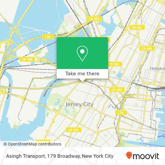 Mapa de Asingh Transport, 179 Broadway