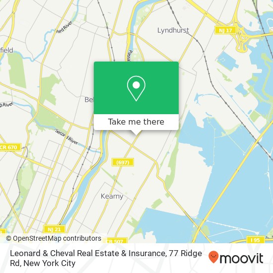 Leonard & Cheval Real Estate & Insurance, 77 Ridge Rd map