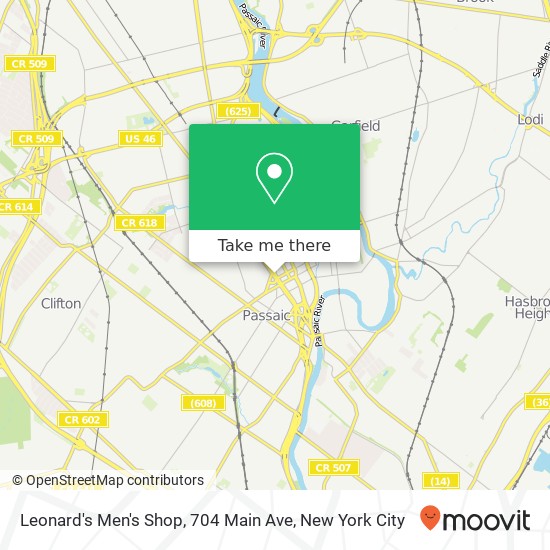 Mapa de Leonard's Men's Shop, 704 Main Ave