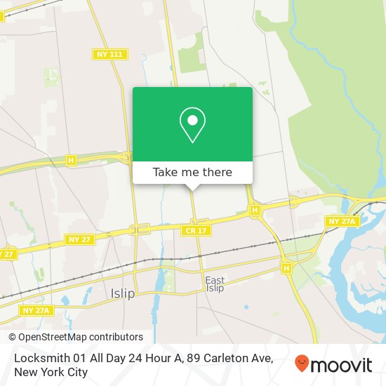 Locksmith 01 All Day 24 Hour A, 89 Carleton Ave map