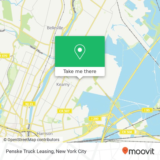 Mapa de Penske Truck Leasing