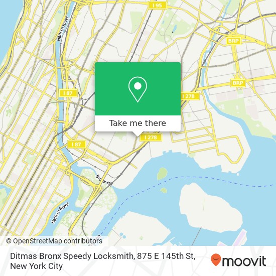 Ditmas Bronx Speedy Locksmith, 875 E 145th St map