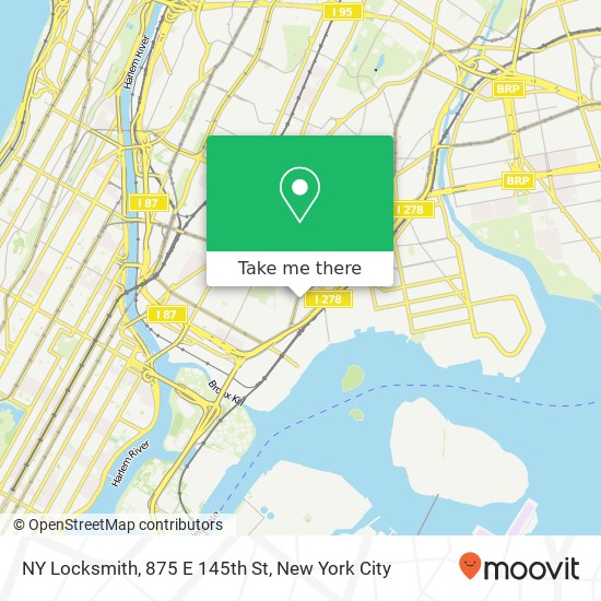 Mapa de NY Locksmith, 875 E 145th St