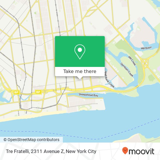 Mapa de Tre Fratelli, 2311 Avenue Z