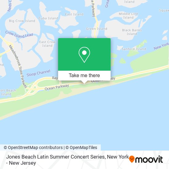 Mapa de Jones Beach Latin Summer Concert Series