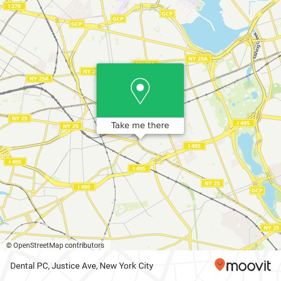 Mapa de Dental PC, Justice Ave