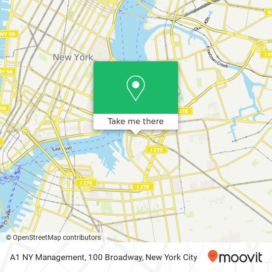 A1 NY Management, 100 Broadway map