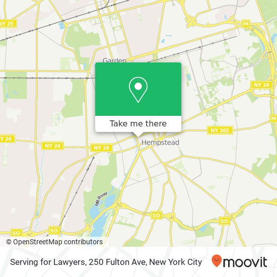 Mapa de Serving for Lawyers, 250 Fulton Ave
