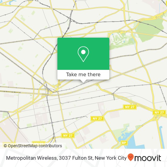 Mapa de Metropolitan Wireless, 3037 Fulton St