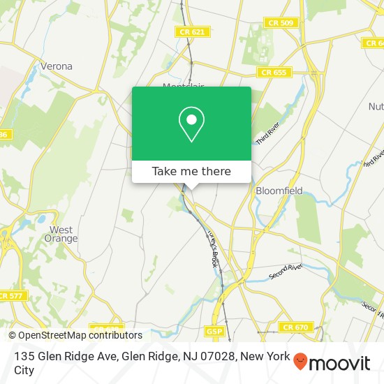 135 Glen Ridge Ave, Glen Ridge, NJ 07028 map