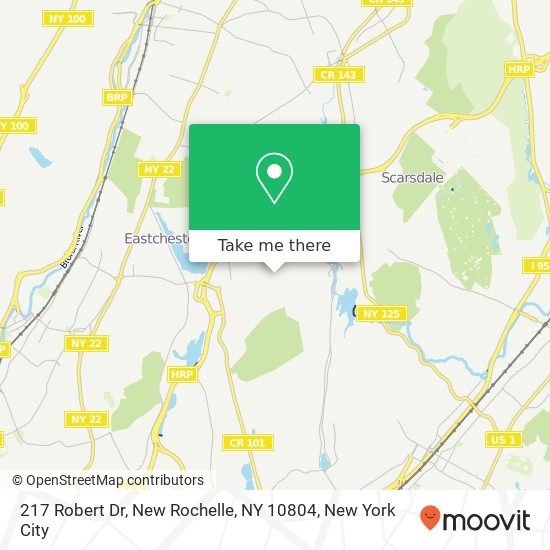 Mapa de 217 Robert Dr, New Rochelle, NY 10804