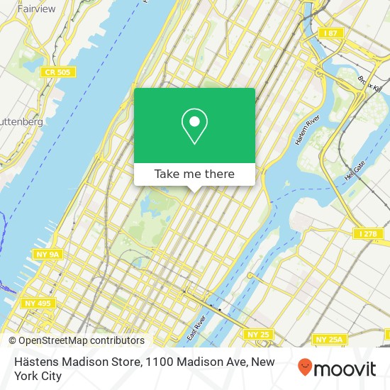 Hästens Madison Store, 1100 Madison Ave map