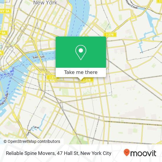 Reliable Spine Movers, 47 Hall St map