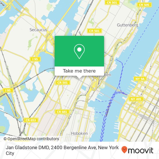Mapa de Jan Gladstone DMD, 2400 Bergenline Ave