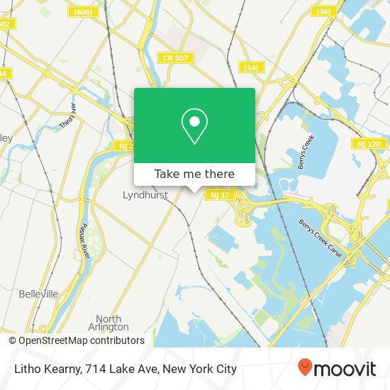 Mapa de Litho Kearny, 714 Lake Ave