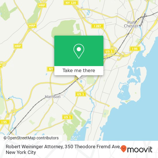 Mapa de Robert Weininger Attorney, 350 Theodore Fremd Ave